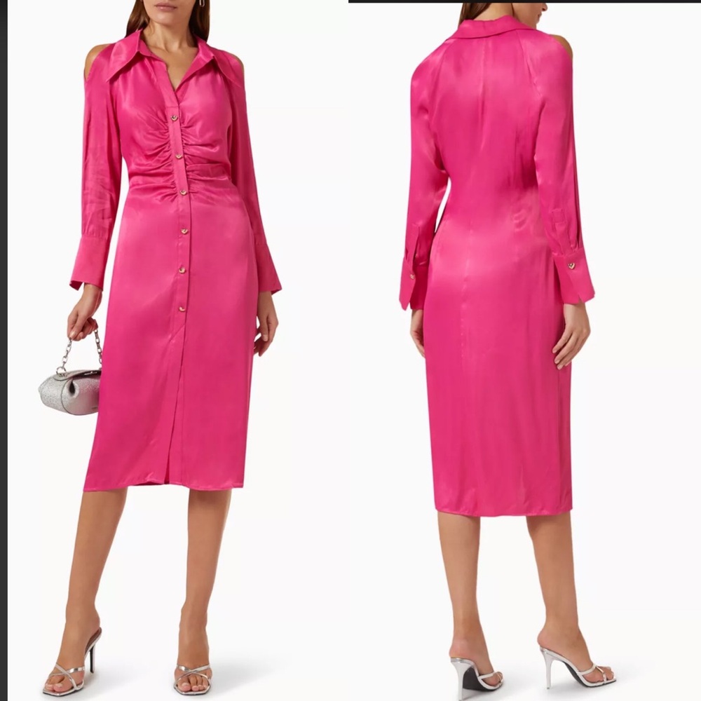 SETRE Ruched Midi Dress